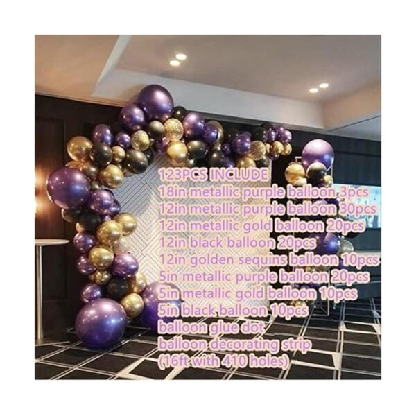 Metallic Purple Balloon Arch Garland KitMetallic Gold