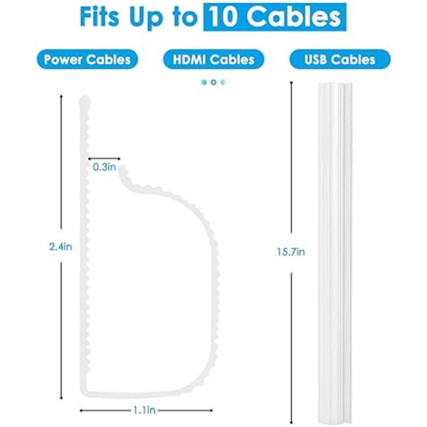 Management de cables color blanco canal en J blanco_4
