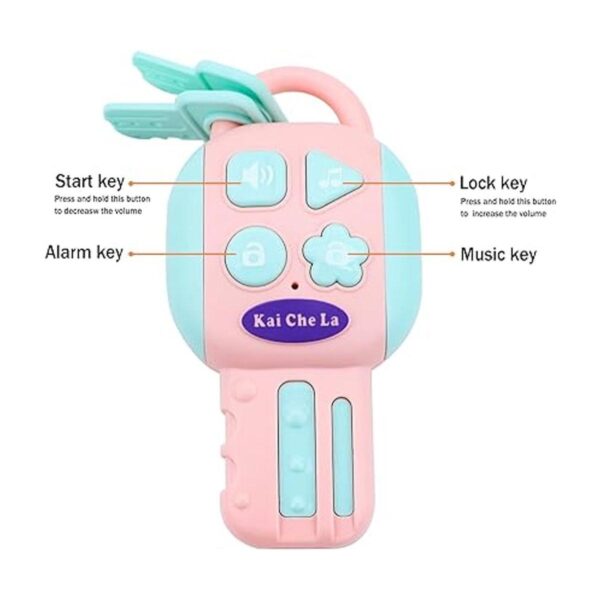 deAO Volante para niños para asiento trasero con llave de_4