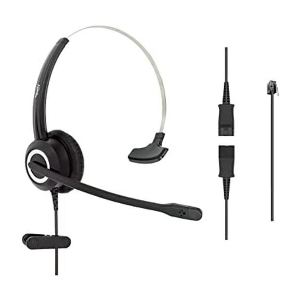RJ9 Auriculares de oficina con cable de voz HD para MITEL