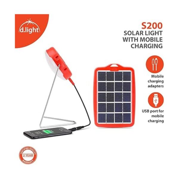 d.light S200 Linterna solar portátil y cargador de_2