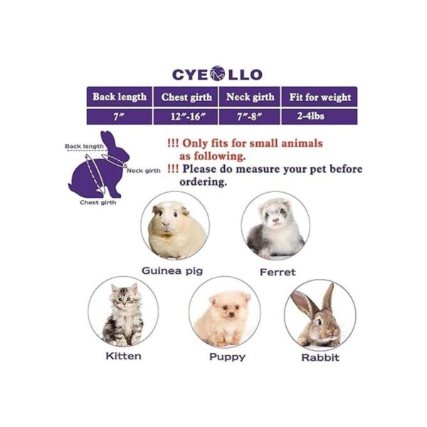 cyeollo Disfraz de conejo de animales pequeños disfraz de
