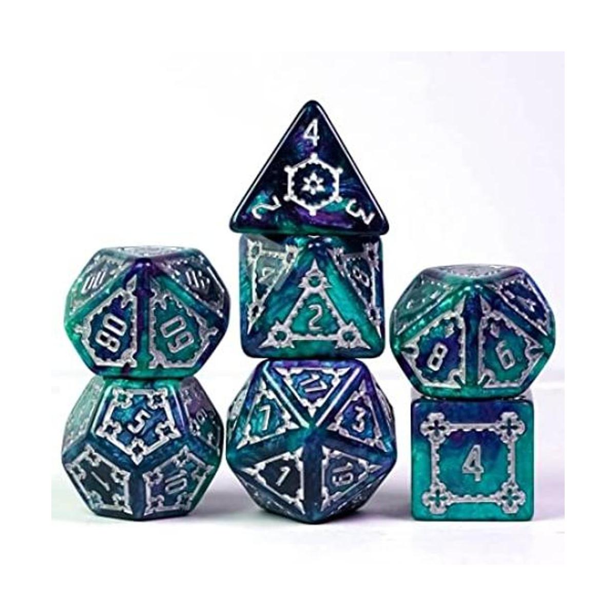 cusdie 7 dados DND gigantes de 0.984 in juego de dados