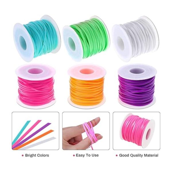 Cridoz Juego de 6 cuerdas de plástico para pulseras