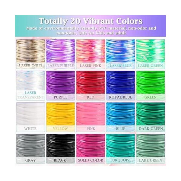 Cridoz Boondoggle String Kit con 20 rollos de cordón de