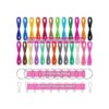Cridoz Cuerda de cordón de plástico de 25 colores con 20