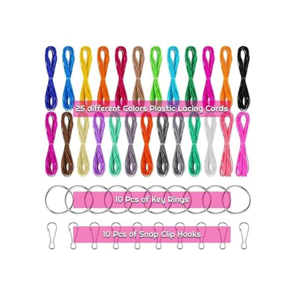 Cridoz Cuerda de cordón de plástico de 25 colores con 20