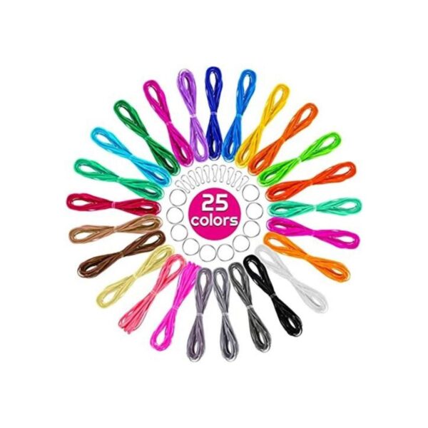 Cridoz Cuerda de cordón de plástico de 25 colores con 20