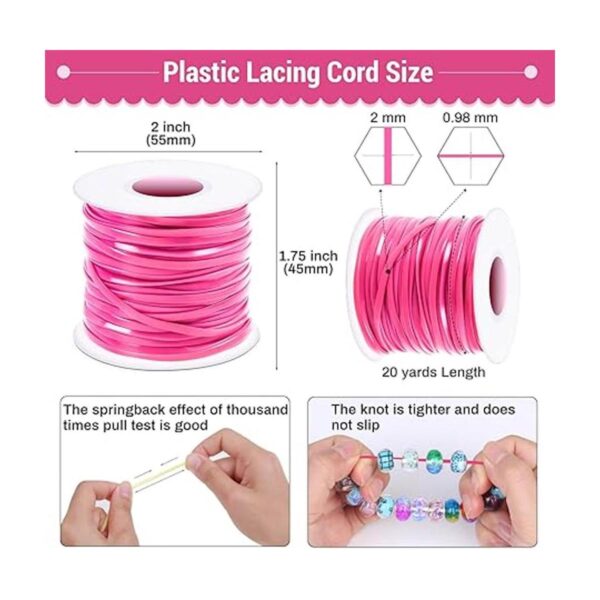 Cridoz Juego de 6 cuerdas de plástico para pulseras