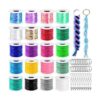 Cridoz Boondoggle String Kit con 20 rollos de cordón de