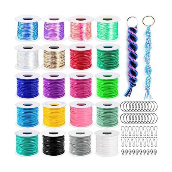 Cridoz Boondoggle String Kit con 20 rollos de cordón de