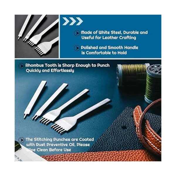 Cridoz Kit de 35 bolsas de cuero con perforador de agujero
