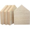 Bloques de madera sin terminar con forma de casa de 6