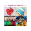 Cridoz Cuerda de cordón de plástico de 25 colores con 20