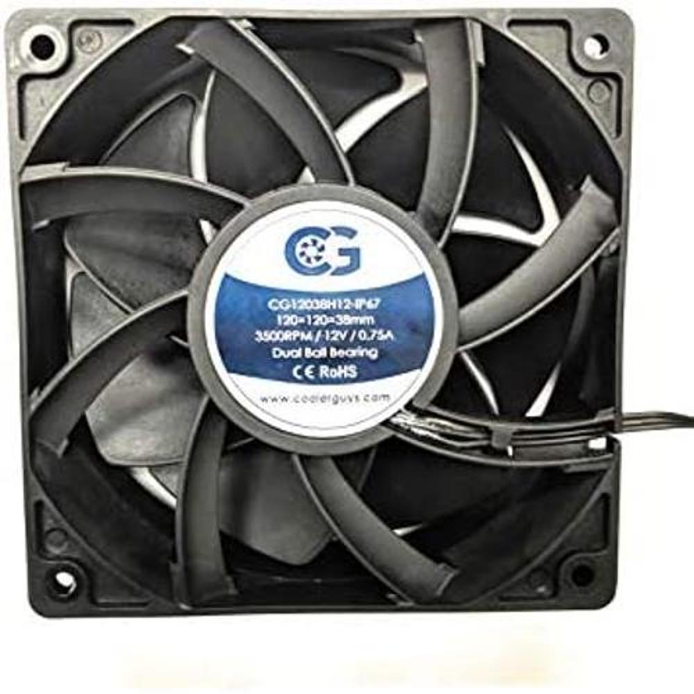 Coolerguys Ventilador de 4.724 in 120 x 120 x 38 de alto
