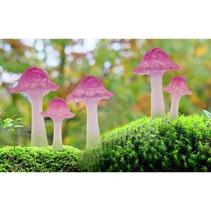 Minicucos para jardín de hadas setas translúcidas para_1