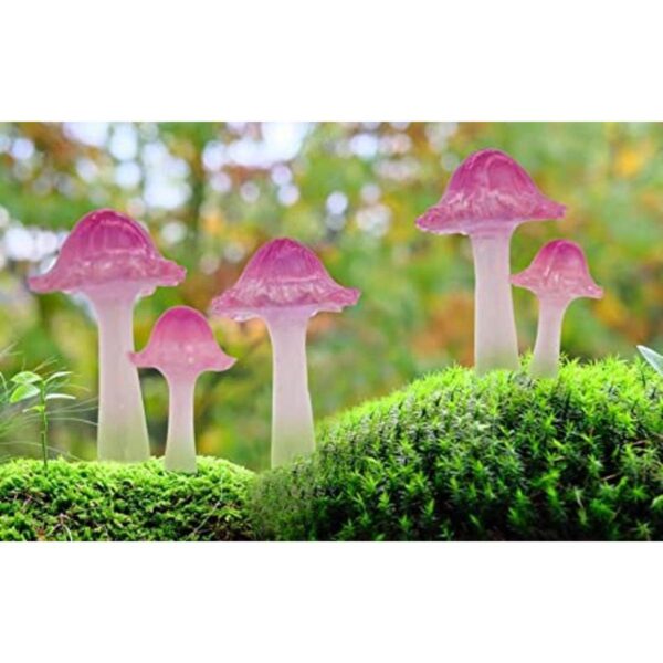 Minicucos para jardín de hadas setas translúcidas para_1
