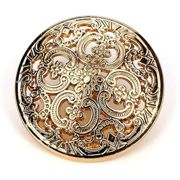 Craftisum Botones de costura de metal con relieve hueco_1