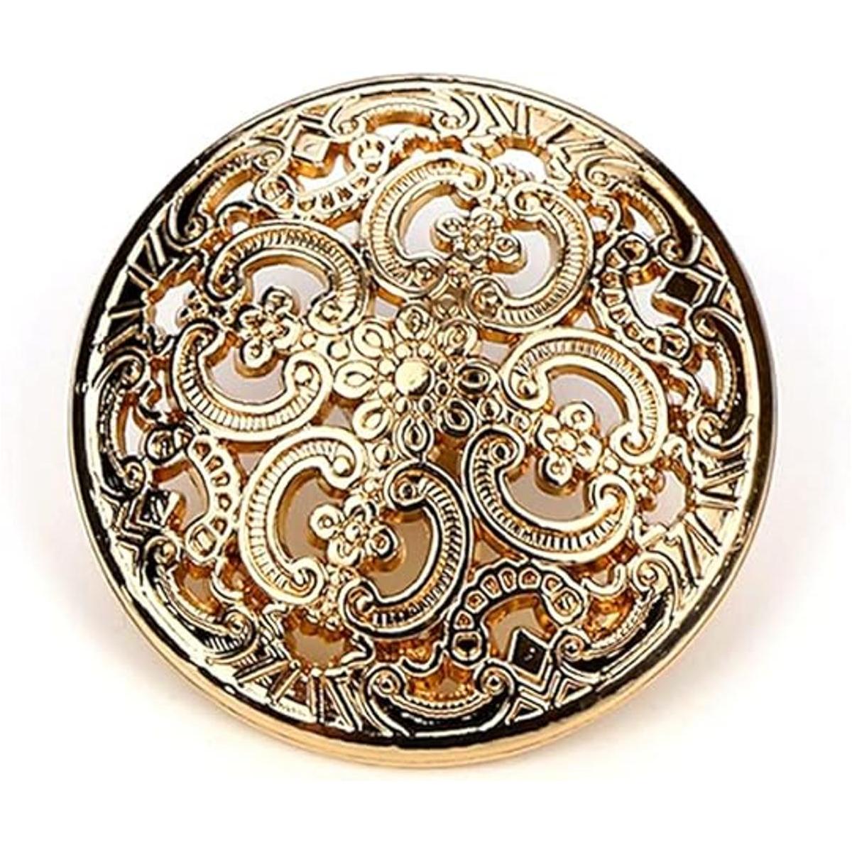 Craftisum Botones de costura de metal con relieve hueco