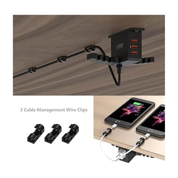 COZOO Soporte para auriculares con cargador USB para_3