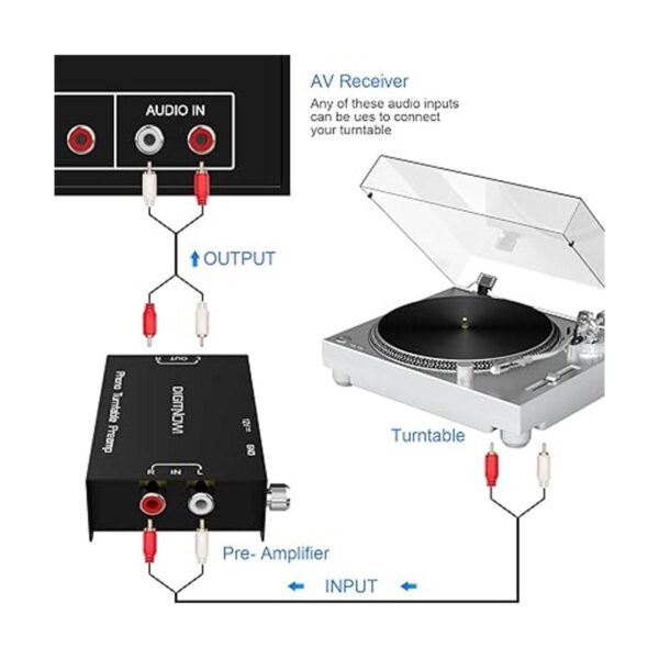 Phono Turntable Preamp Phonograph Preamplifier with RCA_4