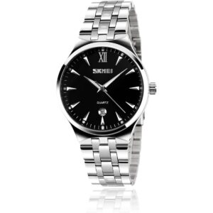 Reloj analógico de acero inoxidable para hombre reloj de