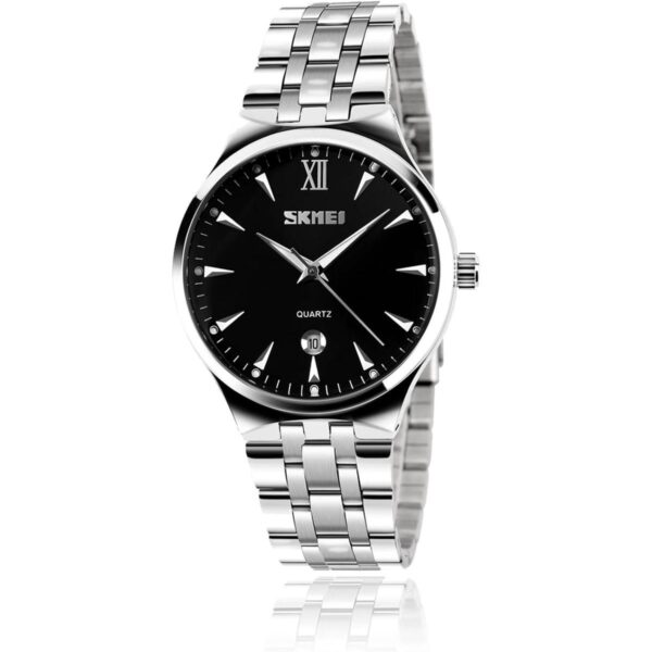 Reloj analógico de acero inoxidable para hombre reloj de