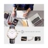 Reloj de pulsera de cuarzo para hombre con banda de cuero