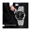 Reloj analógico de acero inoxidable para hombre reloj de