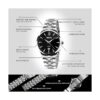 Reloj analógico de acero inoxidable para hombre reloj de