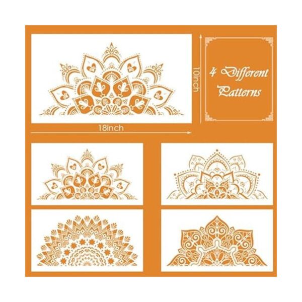 Plantilla de mandala reutilizable de 18 x 10 pulgadas