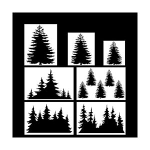 7 plantillas de pinos de Navidad plantillas de árbol de