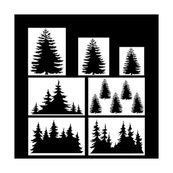 7 plantillas de pinos de Navidad plantillas de árbol de