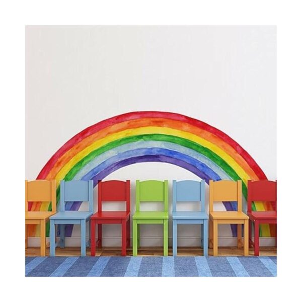 Calcomanías de pared de arcoíris grandes de 70.8 x 33.9