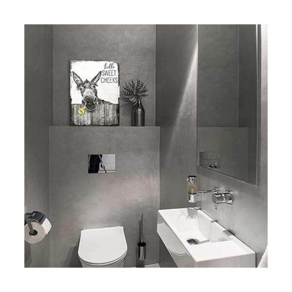 citari Arte de pared de baño de granja póster divertido