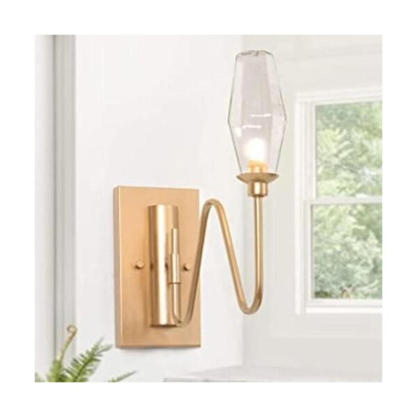 Luminaria de baño de oro 1 aplique de pared de luz