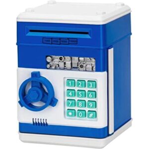 Alcancía Caja de monedas en efectivo azul para niñas y_1