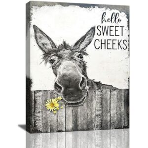 citari Arte de pared de baño de granja póster divertido