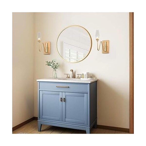 Luminaria de baño de oro 1 aplique de pared de luz