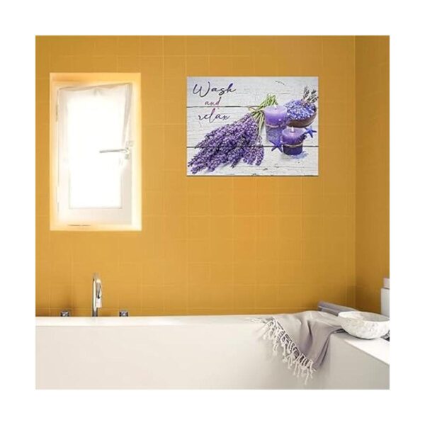 Arte de pared de baño cuadros de lavanda decoración de_2