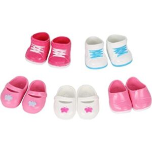 Huang Cheng Toys 5 pares de zapatos para muñecas de 15 a_1
