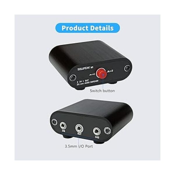 M1 Interruptor de audio estéreo de 0.138 in con salida 2_4
