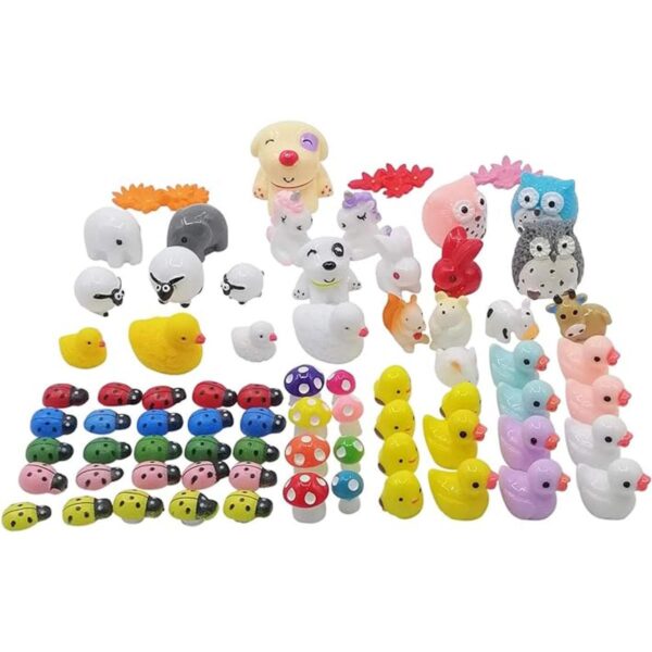 EMiEN Juego de 74 piezas de mini animales en miniatura_2