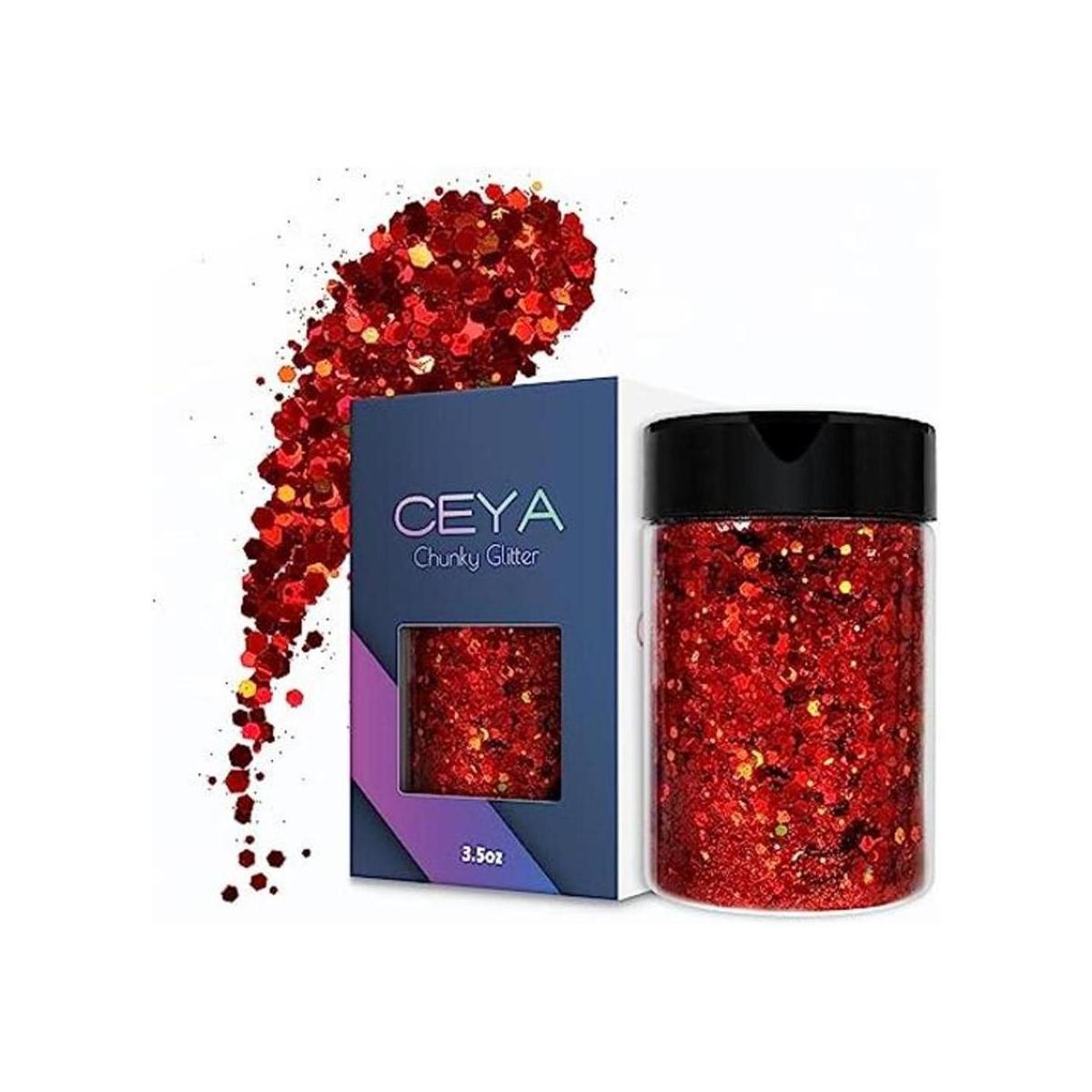Ceya Purpurina holográfica gruesa de 3.5 onzas 3.53 oz