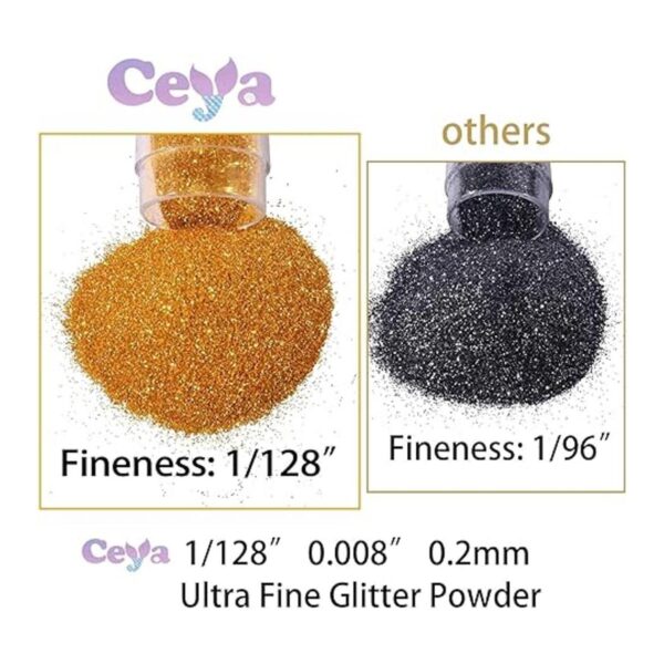 Ceya Juego de polvos de purpurina ultrafina de 32 colores_4