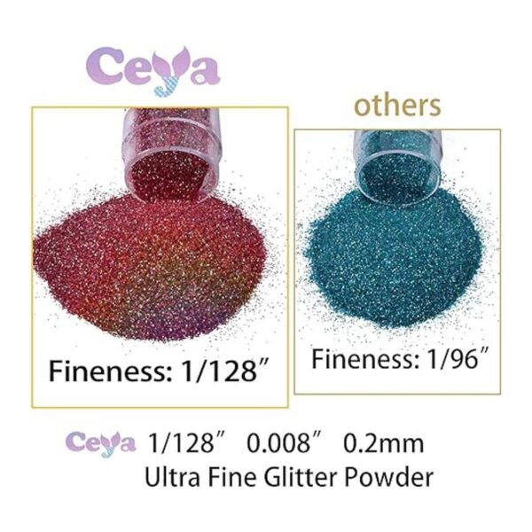Ceya Juego de polvos holográficos ultra finos con_4