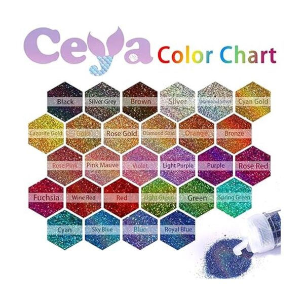 Ceya Juego de polvos holográficos ultra finos con_3