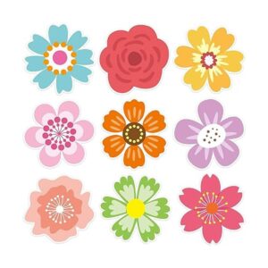 54 recortes de flores de primavera para decoración de