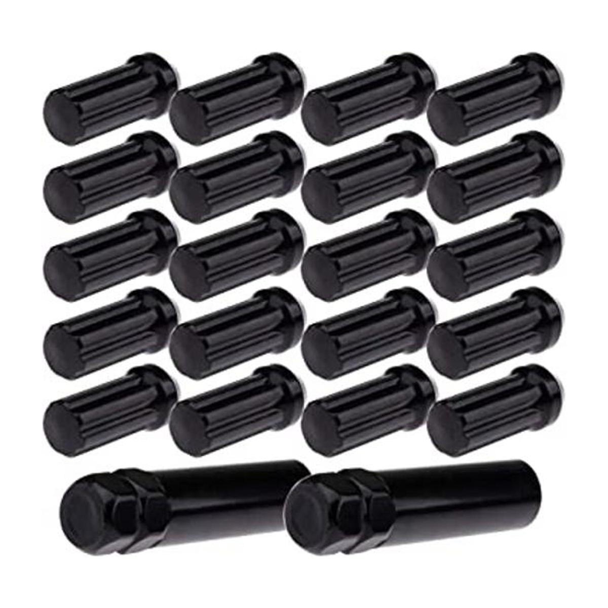 Cciyu Juego de 20 tuercas de rueda cromadas con 7 spline