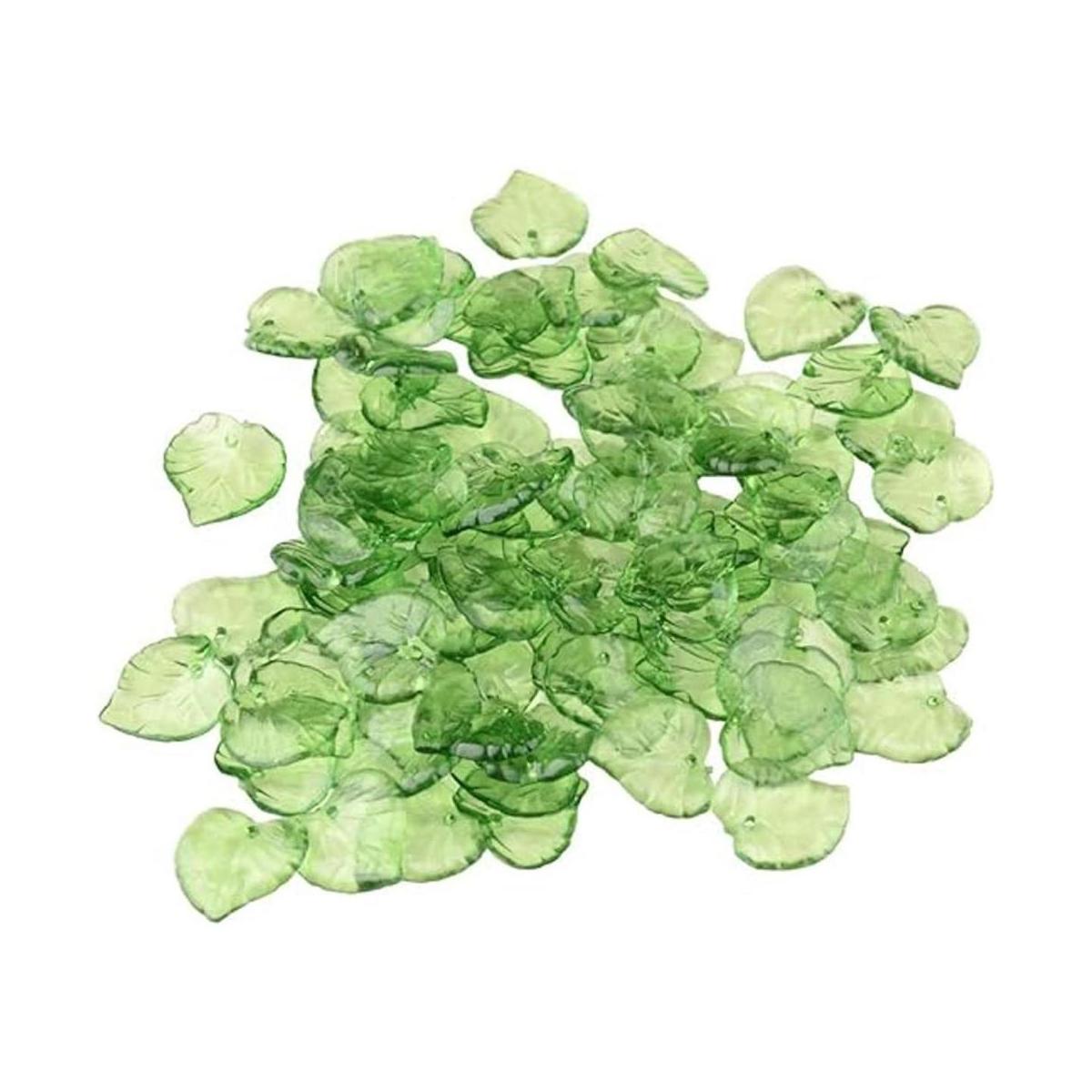 CcHuDE 200 colgantes de hoja de acrílico verde
